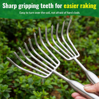 SoilTamer - Durable Stainless Steel Rake