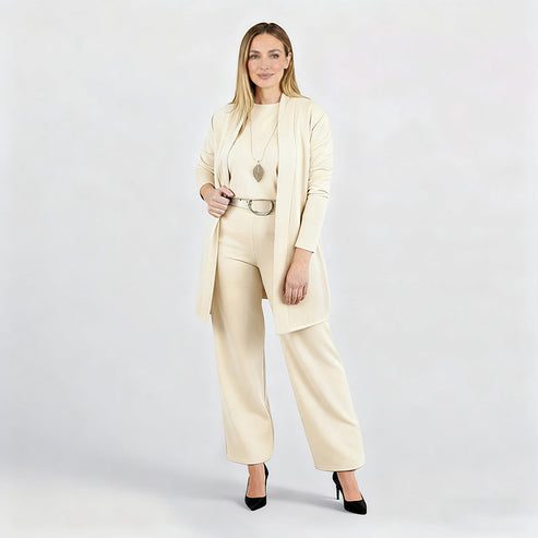 CELINE - Sophisticated 3-Piece Cardigan Set