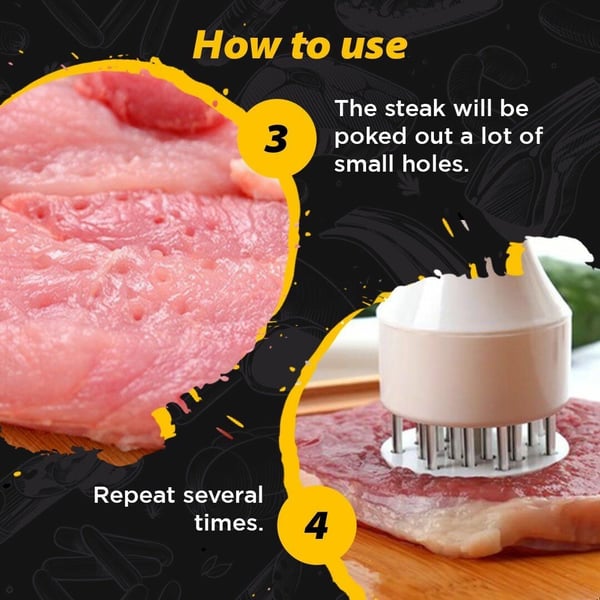 SteakSharp – Stainless Steel Needle Meat Tenderizer