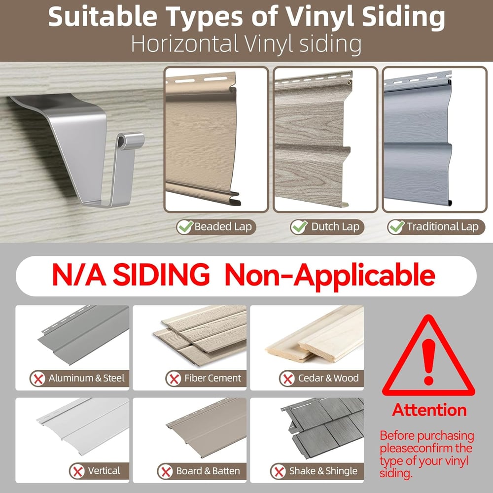 SlideGrip - No-Drill Vinyl Siding Hangers