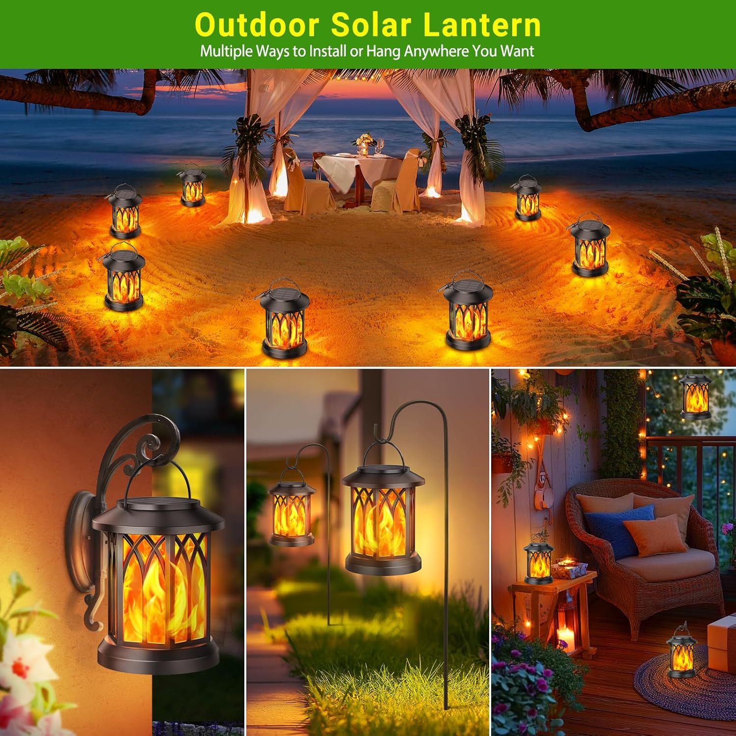 Twilight Ember - Flame Lantern for Cozy Outdoor Nights