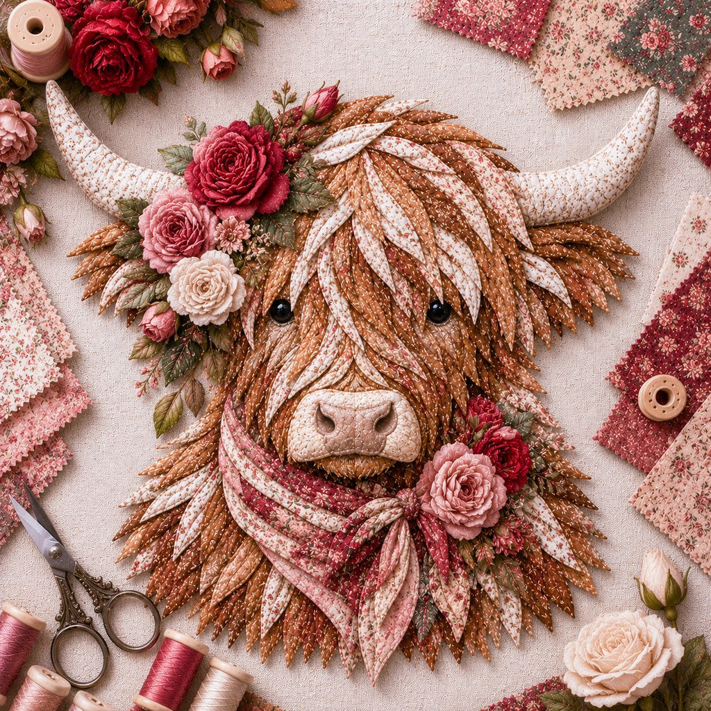 BloomCow – Birth Flower Highland Cow DIY Art Kit