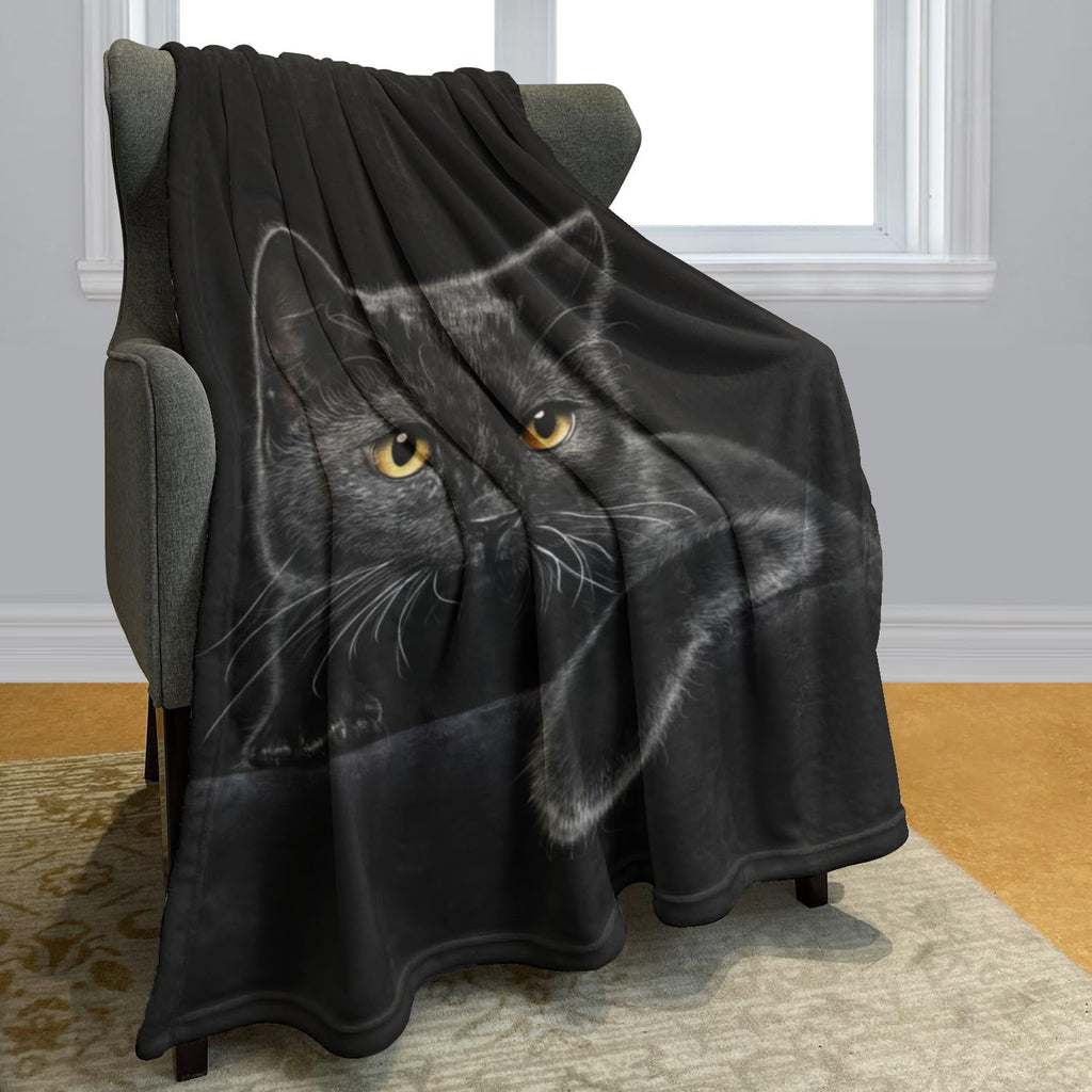 CreepyCuddles - Gothic Black Cat Blanket