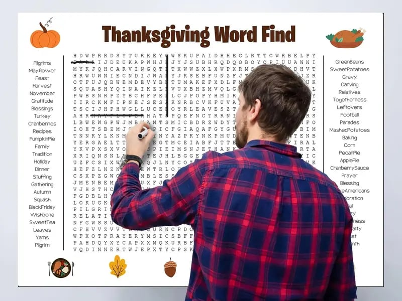 XmasWordFun – Giant Holiday Search Poster | Giant 36"x24" Wall Game!