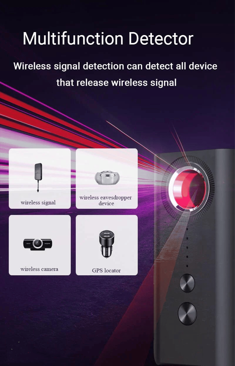 Hiddentify® Hidden Camera and GPS Tracker Detector