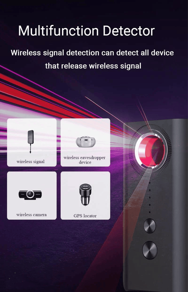 Hiddentify® Hidden Camera and GPS Tracker Detector