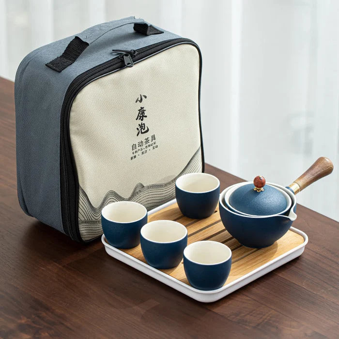 TeaVoyage 360° - The Portable Tea Maker Set with 4 Cups and Travel Bag ...