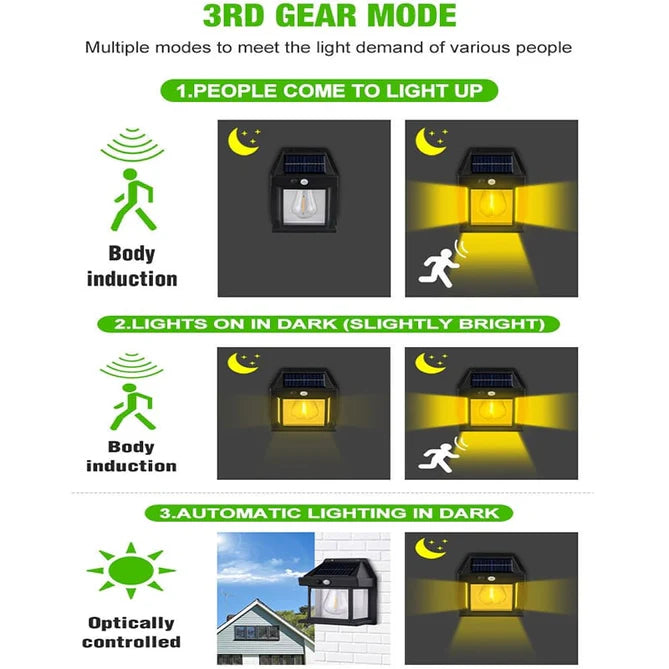 SunGlow – Outdoor Solar Wall Lamp with Elegant Design