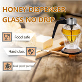DripFreeGold – Glass Honey Dispenser