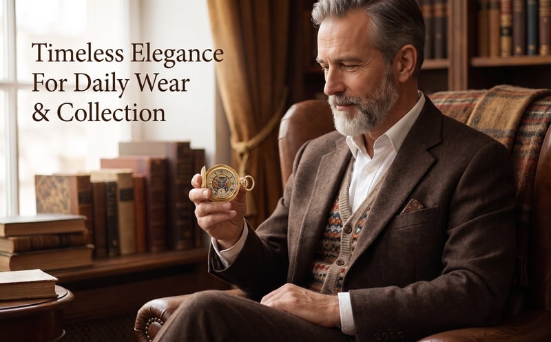 HeritageTime – Gold-Plated Mechanical Pocket Watch
