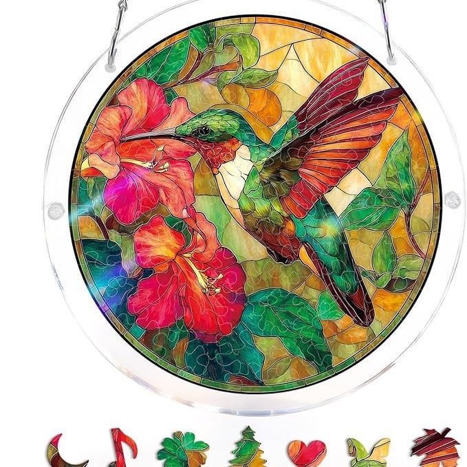 EmeraldFlame –  Acrylic 80 Pcs Suncatcher Puzzle