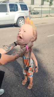 TroubleTot – Crying Punk Costume Mask