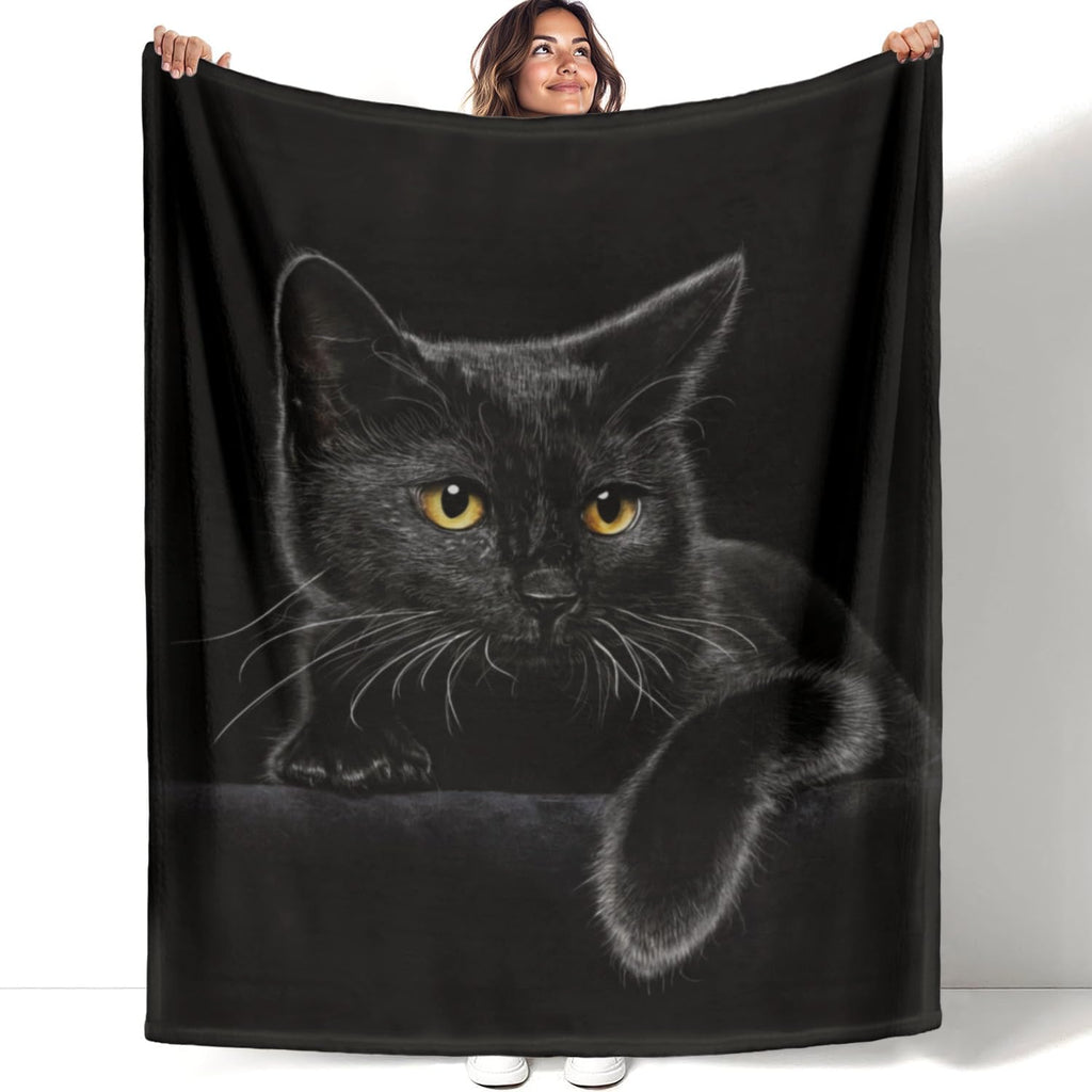 CreepyCuddles - Gothic Black Cat Blanket