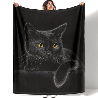 CreepyCuddles - Gothic Black Cat Blanket