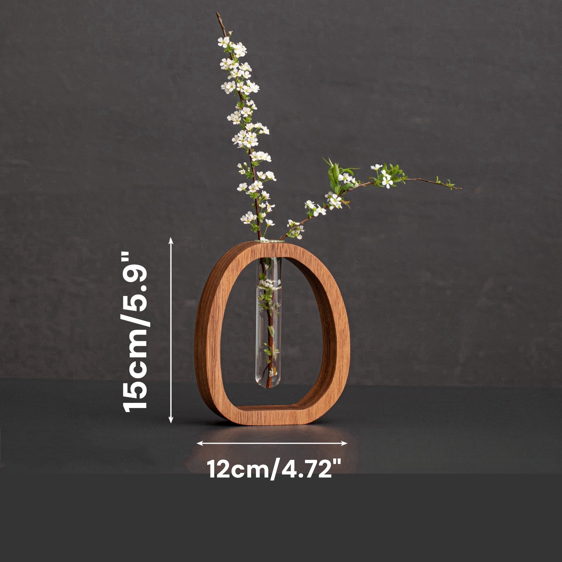 🌿 Elevate Your Home – 49% OFF – ✨Solid Wood Glass Vase
