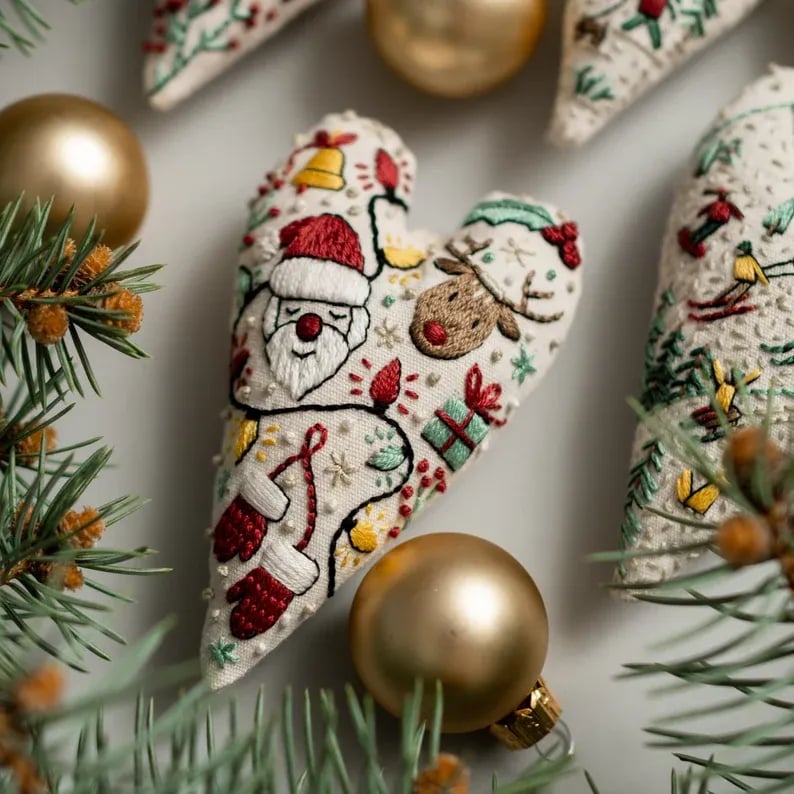StitchHeart – DIY Embroidered Ornament Kit