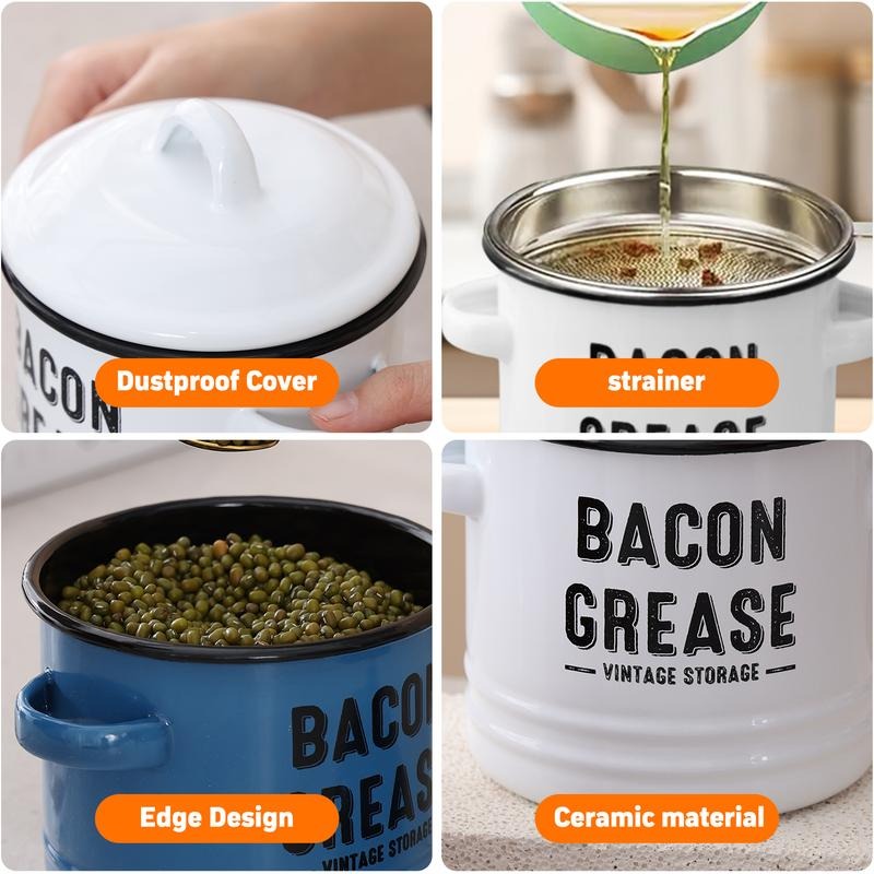 VeloraOil – Bacon Grease Collector & Strainer