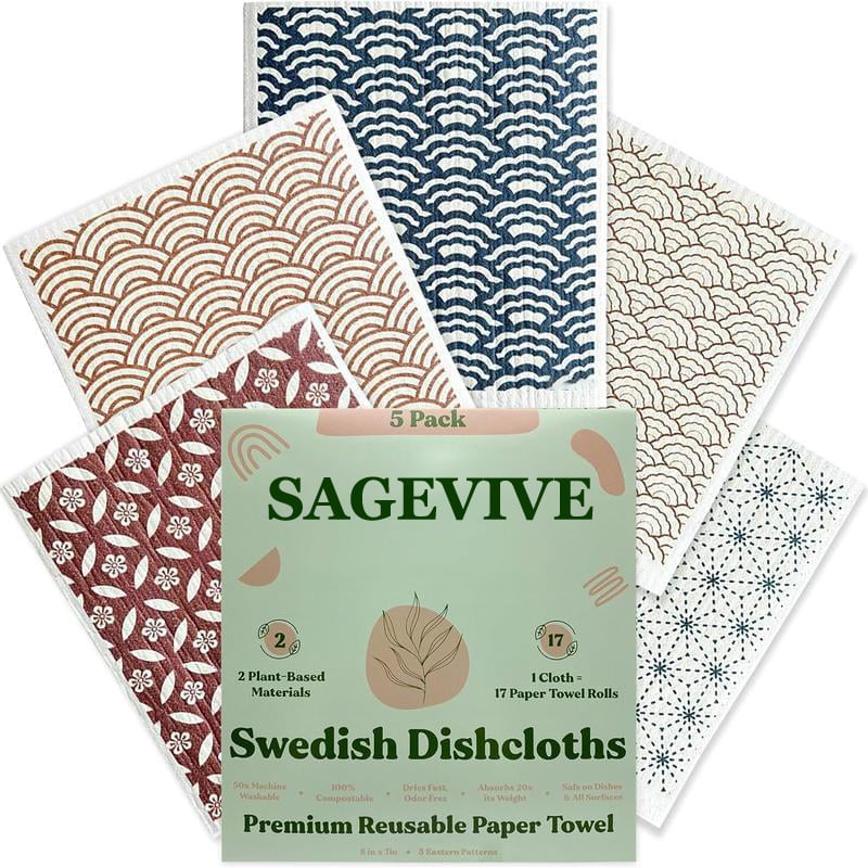 FreshFiber - Ultra-Absorbent Swedish Dishcloth Set