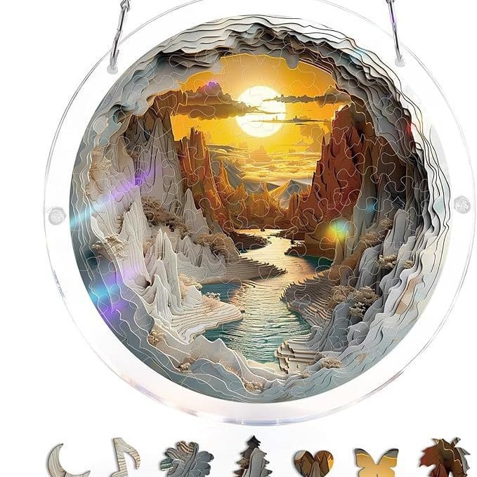 EmeraldFlame –  Acrylic 80 Pcs Suncatcher Puzzle