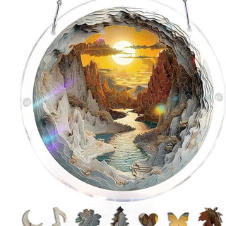 EmeraldFlame –  Acrylic 80 Pcs Suncatcher Puzzle