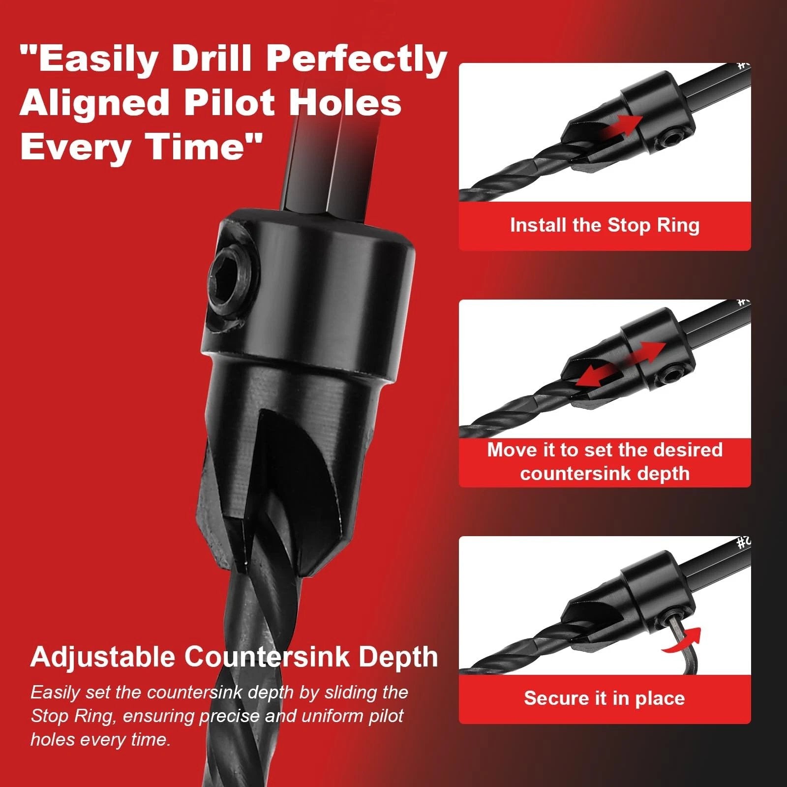 WoodWorks Elite - Complete 15-Piece Countersink Kit