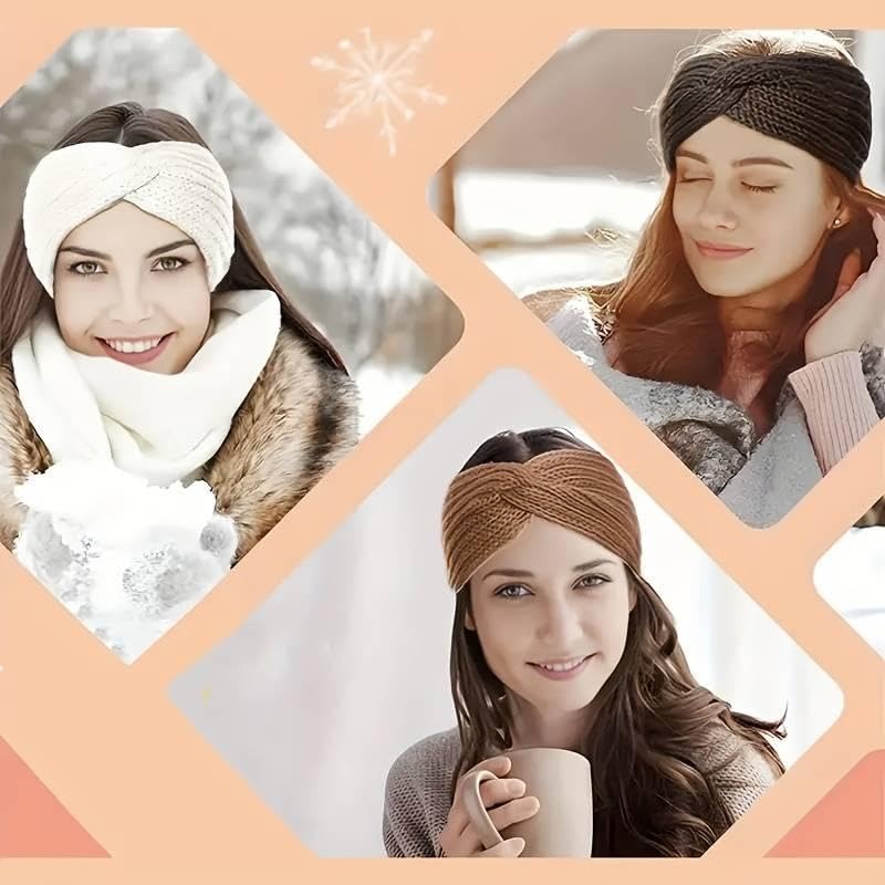 ElegantKnit - 3-Pack Cozy Turban Headbands