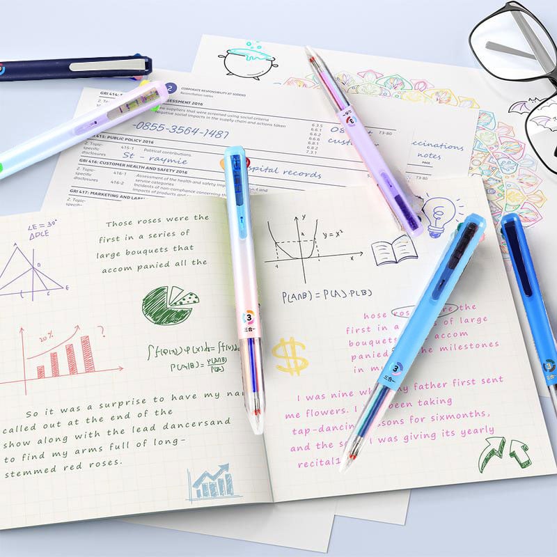 InkFusion – 6 Pack Multicolor Pens with Smooth Ink Flow