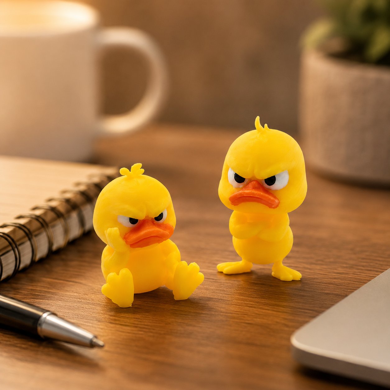 MoodQuack – Funny Angry Duck Desktop Figurine