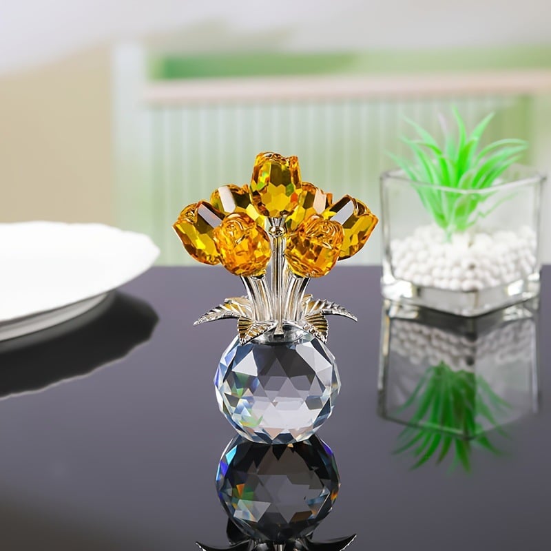 PureBloom – Elegant Glass Rose Decorative Keepsake