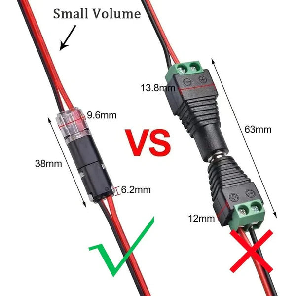SnapConnect – Compact 2 Pin Plug for 18–22 AWG Cable