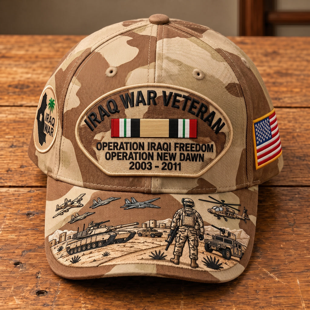 🇺🇸 Last Day Promo: 49% OFF 🎖️ - Iraq War Veteran Tribute Cap