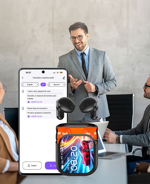 LingoBuds - AI Earbuds with Smart Display