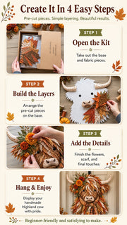 BloomCow – Birth Flower Highland Cow DIY Art Kit