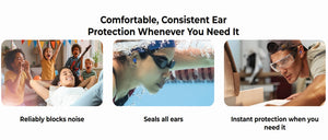 AquaMute - Noise & Water Shielding Inflatable Earplugs