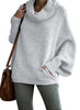 SnuggleNest - Women's Soft Cowl Neck Pocket Sweater