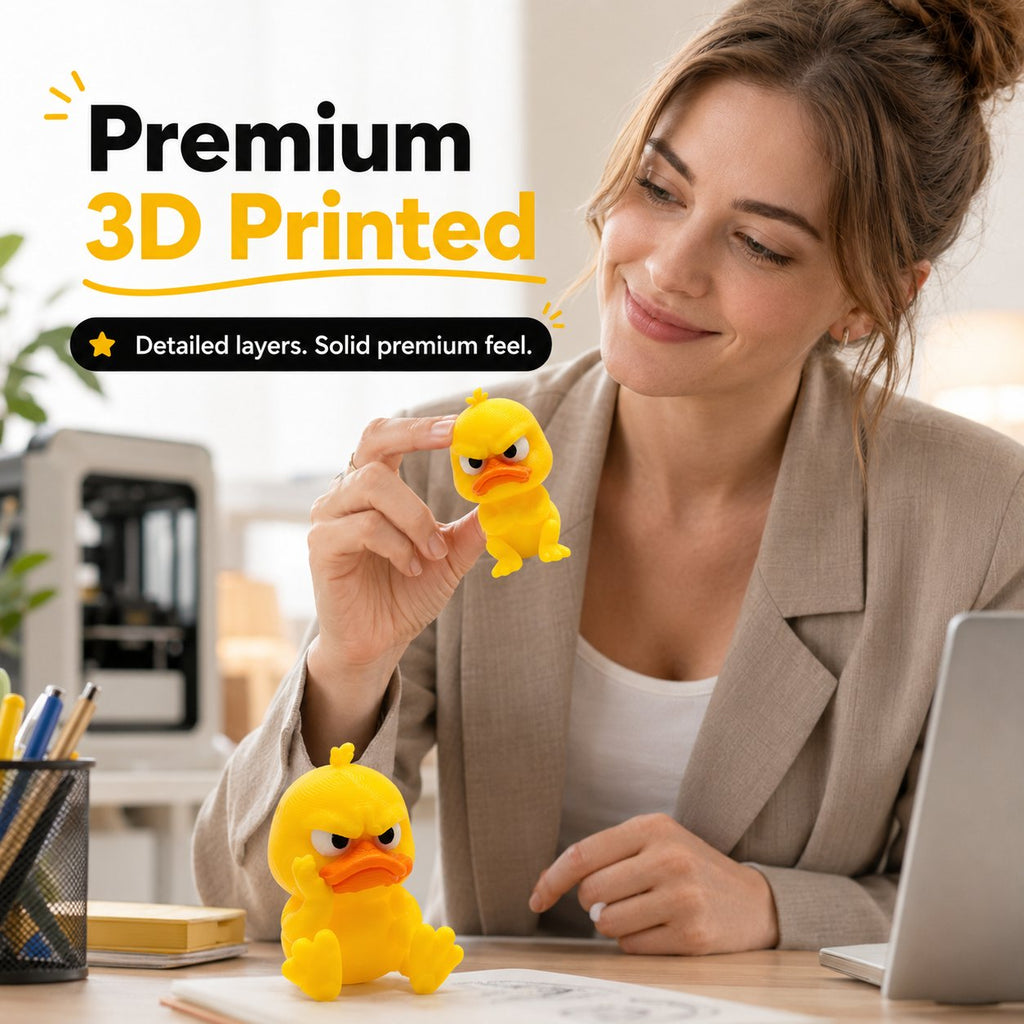 MoodQuack – Funny Angry Duck Desktop Figurine