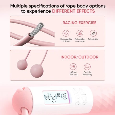 PulseFit - 2-in-1 Weighted Digital Jump Rope for Total Body Burn