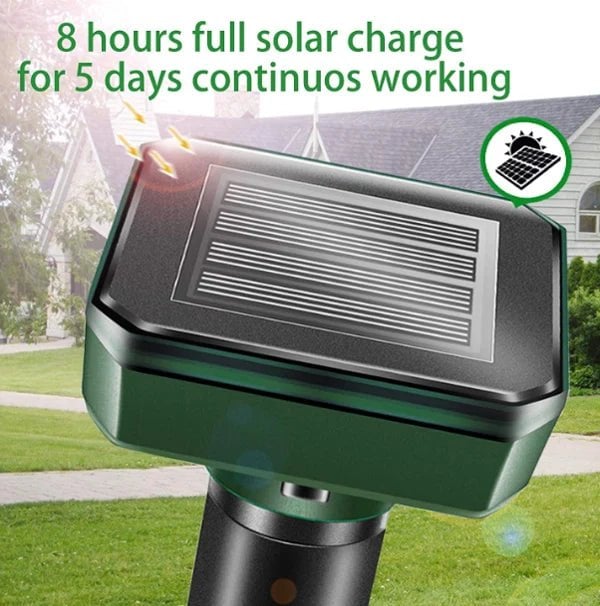 EcoVibe – Ultrasonic Pest Repeller for Lawns and Gardens