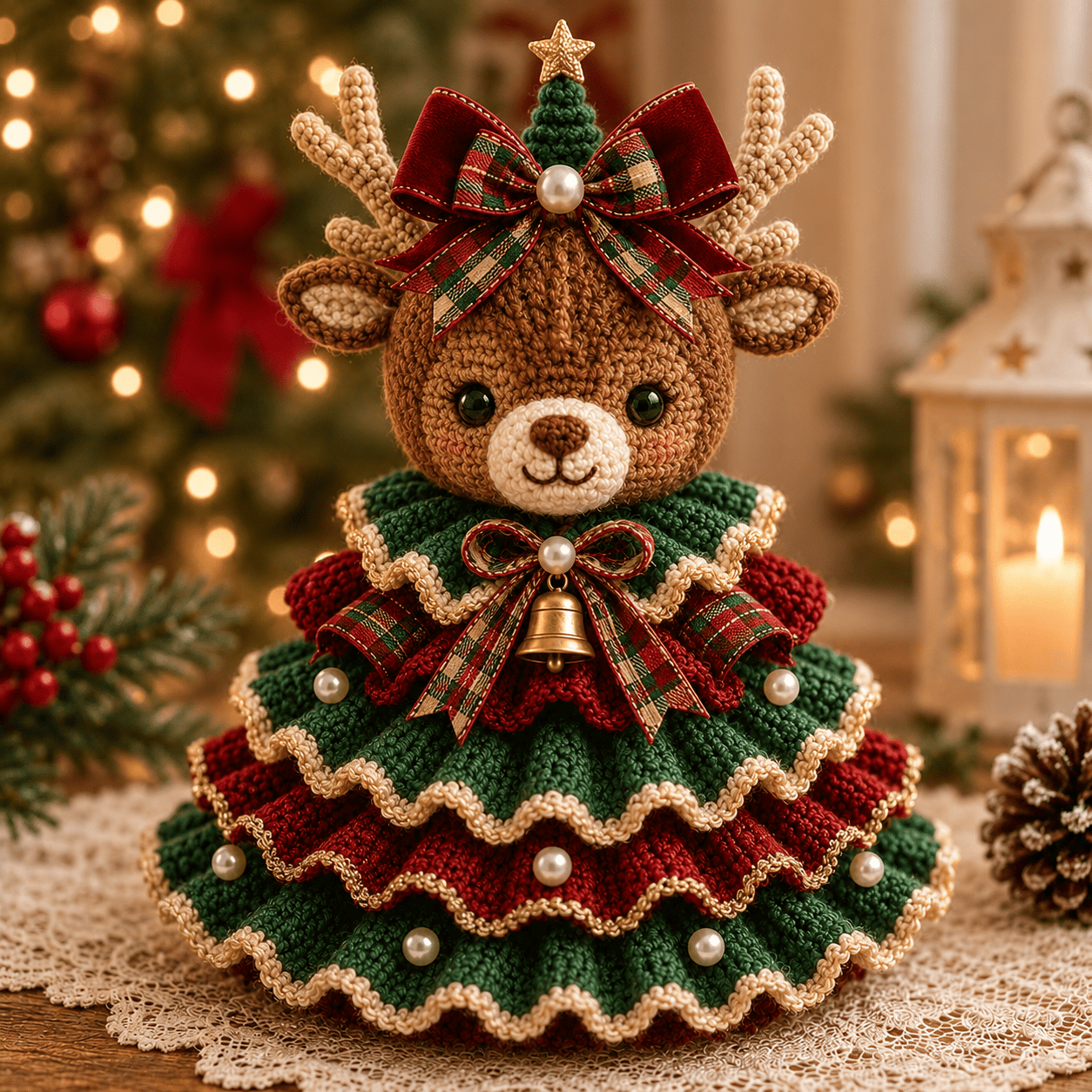 FestiveKnot – DIY Christmas Tree Animal Crochet Kit