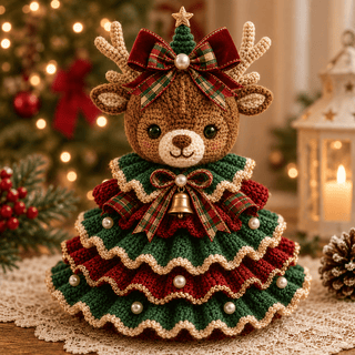 FestiveKnot – DIY Christmas Tree Animal Crochet Kit
