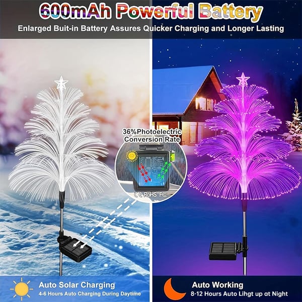 FestiveBeam – Seven-Color Gradient Solar Tree Light