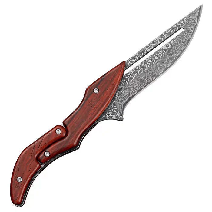 BladeCraft – Hand Forged Damascus Steel Folding Knife