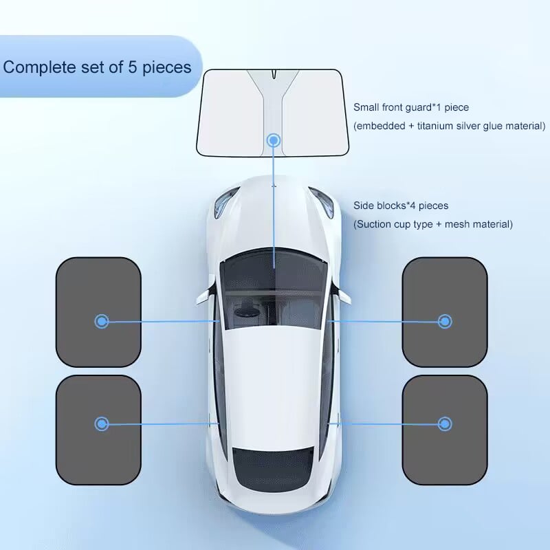 Titanium silver thickened Car Windshield Sun Shade