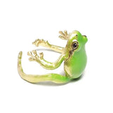 FrogGlam - Elegant Tree Frog Ring & Earrings