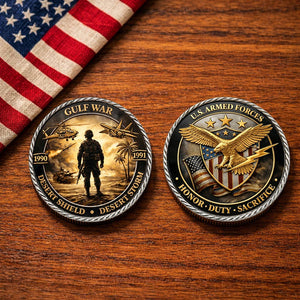🏆Last Day Promo: 60% OFF-  US Gulf War Veterans Desert Shield • Desert Storm 1990–1991 Commemorative Challenge Coin