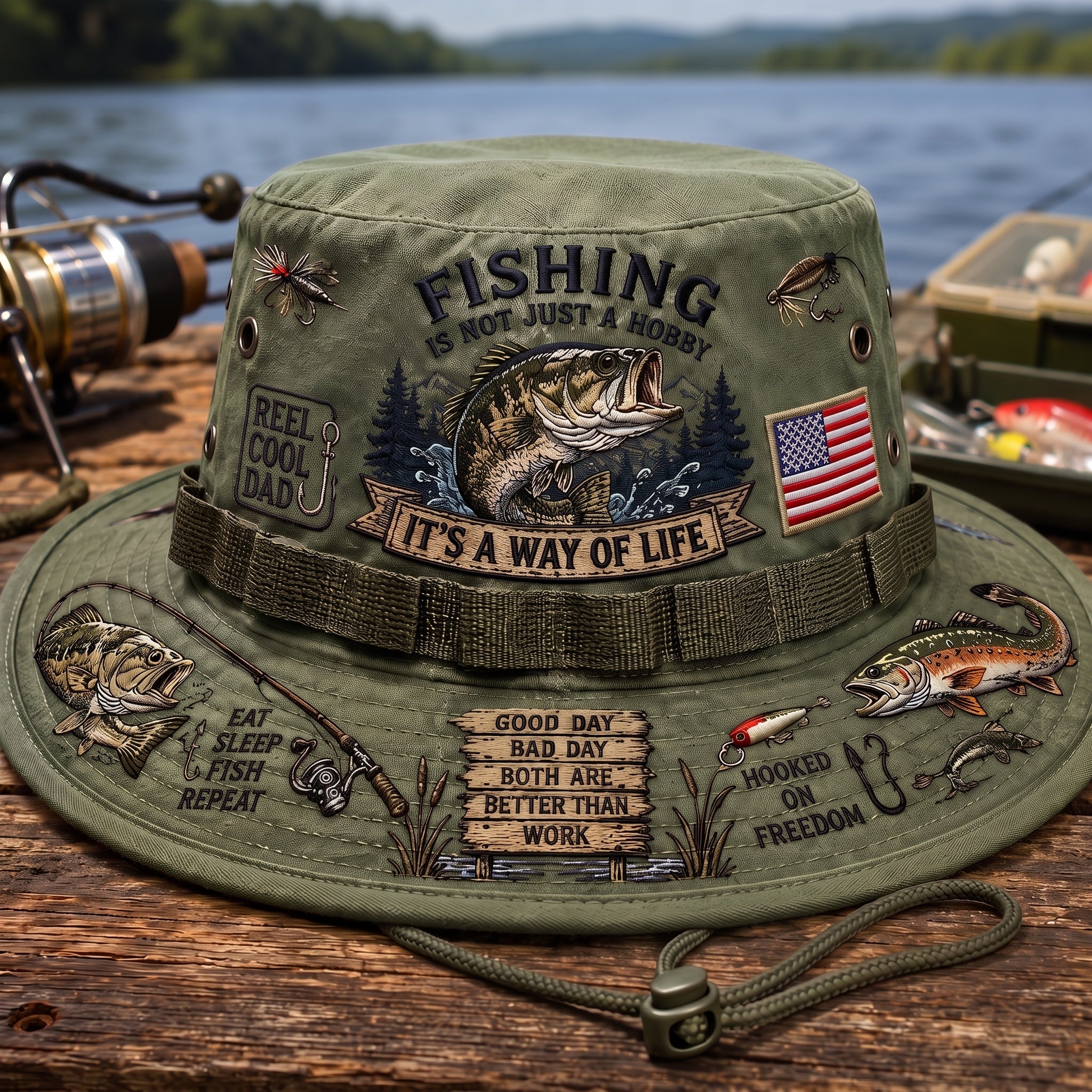 🇺🇸 Last Day Promo: 49% OFF🎣Fishing Is a Way of Life Boonie Hat