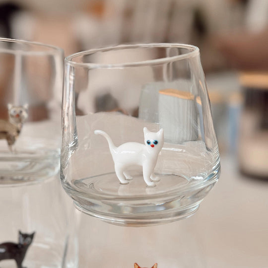 FelineElegance - Cat Figurine Glassware