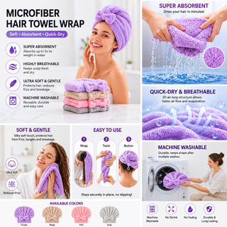 DryLuxe – Ultra Absorbent Microfiber Hair Drying Cap