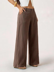 Linenora – Summer Cotton-Linen Palazzo Pants