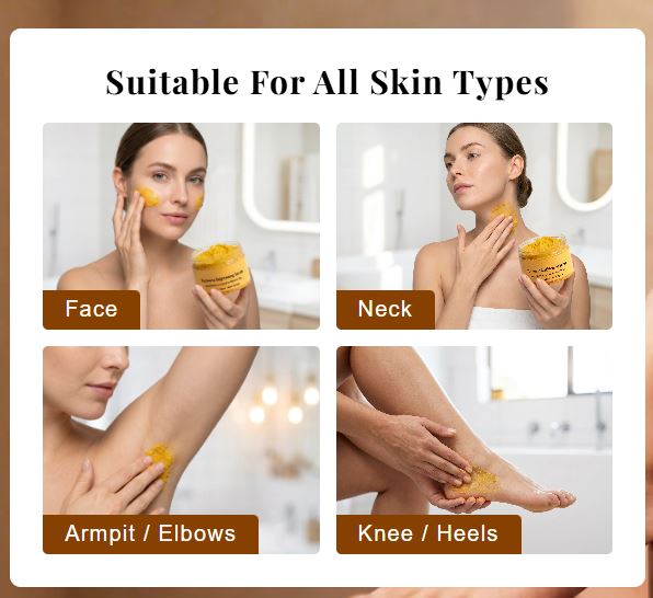 GlowAura – Turmeric Brightening Body Scrub